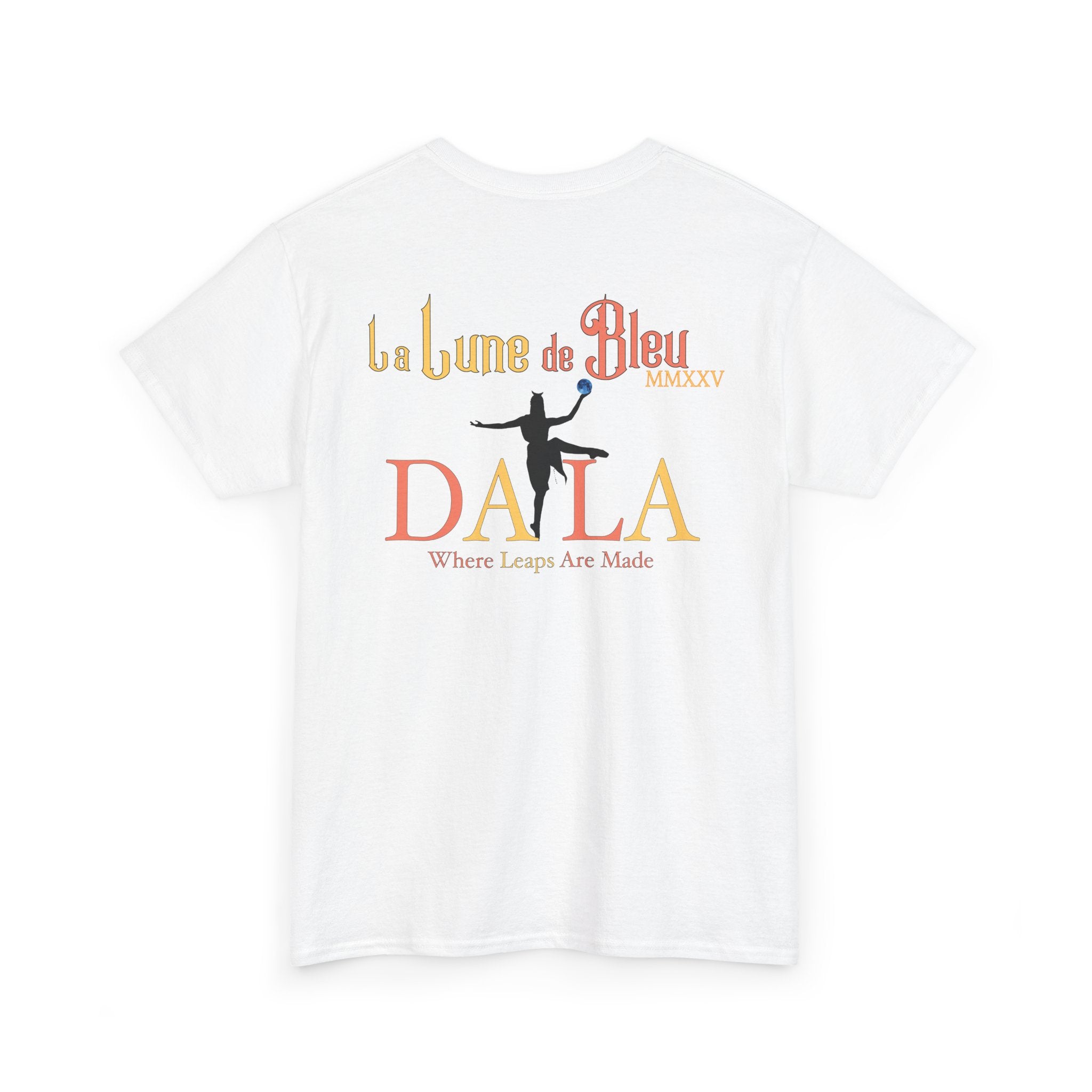 Celestial Dance Unisex Heavy Cotton Tee - Artistic Moon Graphic - Perfect for Everyday Wear