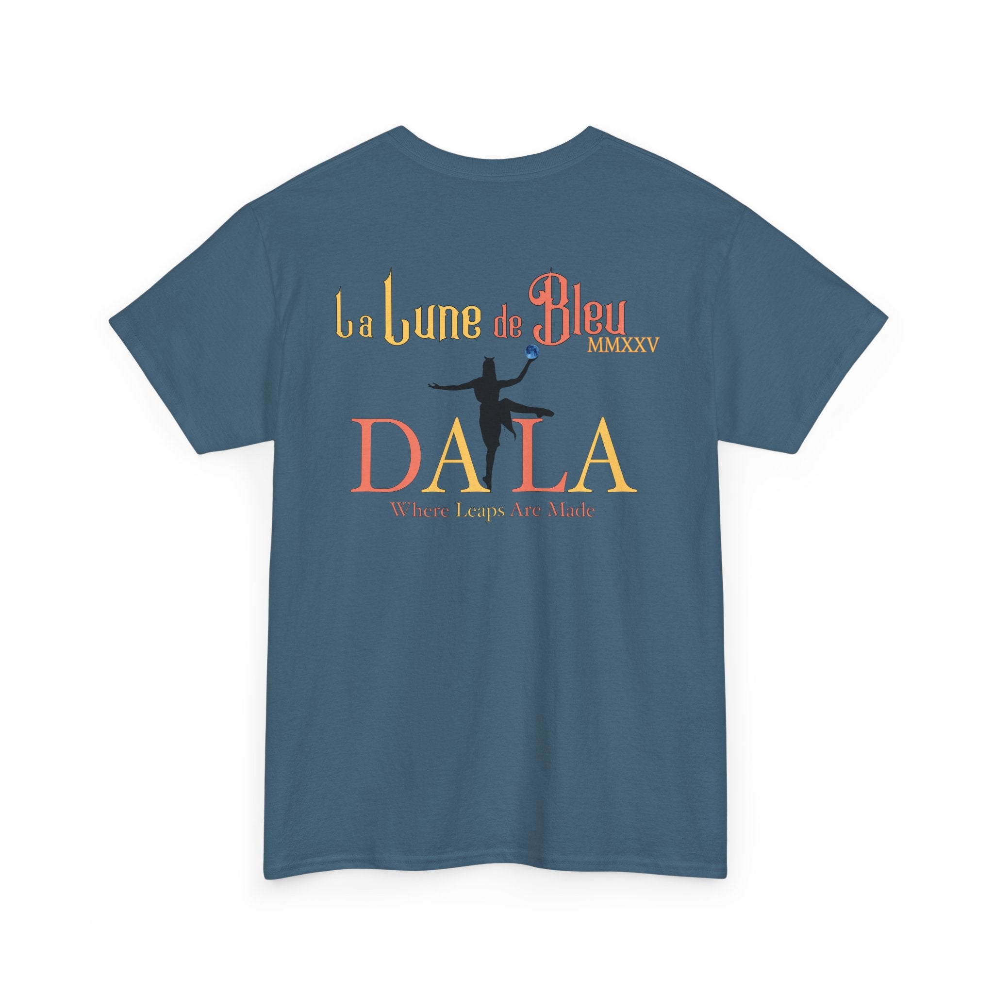 Celestial Dance Unisex Heavy Cotton Tee - Artistic Moon Graphic - Perfect for Everyday Wear
